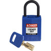 SafeKey Padlocks - Compact, Blue, KD - Keyed Differently, Plastic, 25.40 mm, 1 Piece / Box